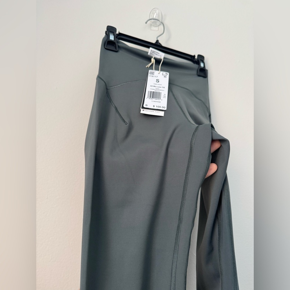 Adidas ALL ME LUXE 7/8 LEGGINGS Size S Legend Ivy NWT - Picture 8 of 13